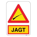 Advarselsskilt - Jagt (gul)