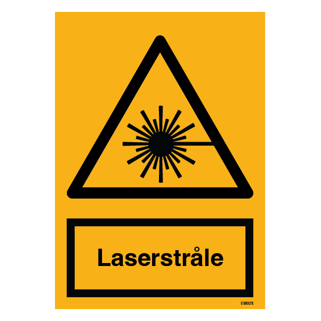 Advarselsskilt - Laserstråle
