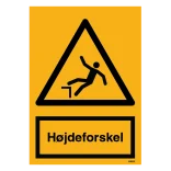 Højdeforskel skilte