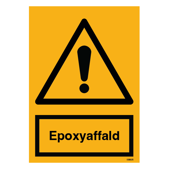 Advarselsskilt - Epoxyaffald