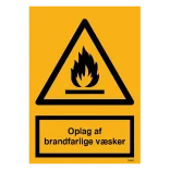 Advarselsskilt - Oplag af brandfarlige væsker