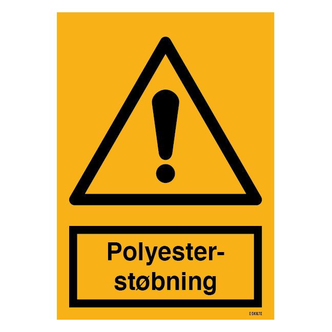 Advarselsskilt - Polyesterstøbning