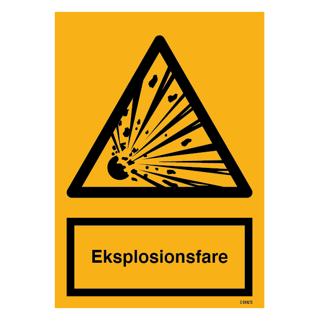 Advarselsskilt - EX Eksplosionsfare