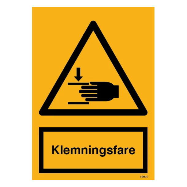 Advarselsskilt - Klemningsfare