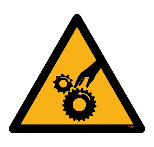 Pas på hænder advarselsskilt