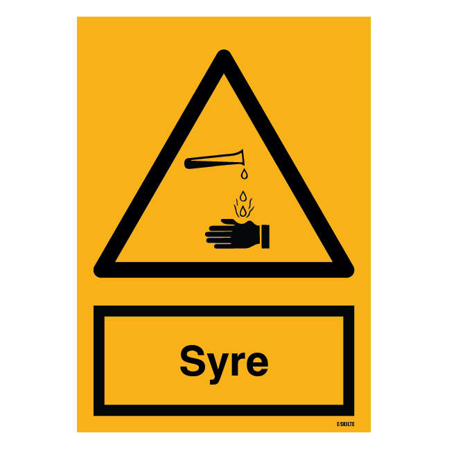 Advarselsskilt Syre