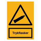 Trykflasker. Advarselsskilt