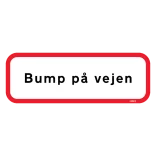 Bump på vejen skilt