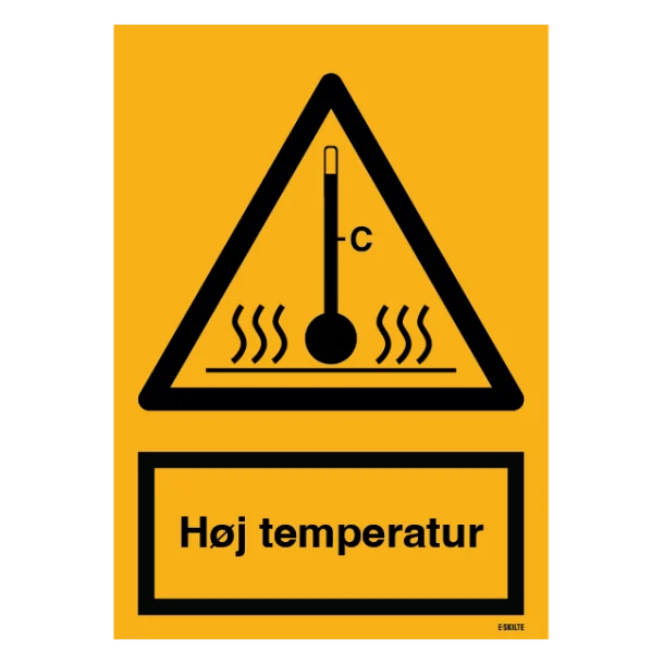 Advarselsskilt - Høj temperatur