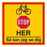 Cyklist stop her Så kan jeg se dig