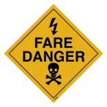 Fare Danger. Advarselsskilt