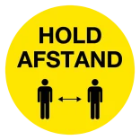 Sikkerhedsskilt - Hold afstand