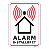 Alarm installeret Skilt til hus