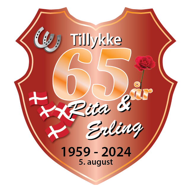 Krondiamantbryllupsskilt Skjold