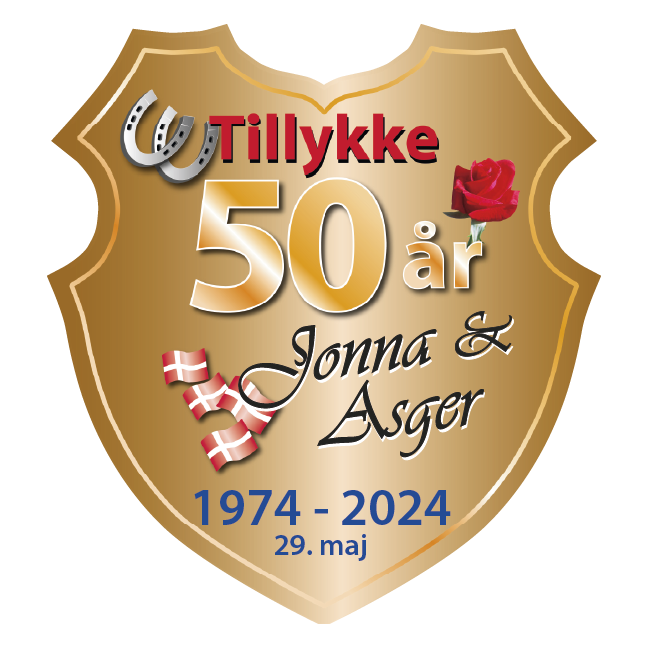 Guldbryllupsskilt Skjold