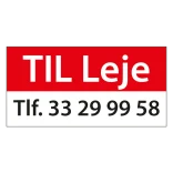 Til Leje Rød. Skilt