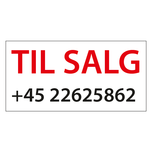 Til salg. Skilt