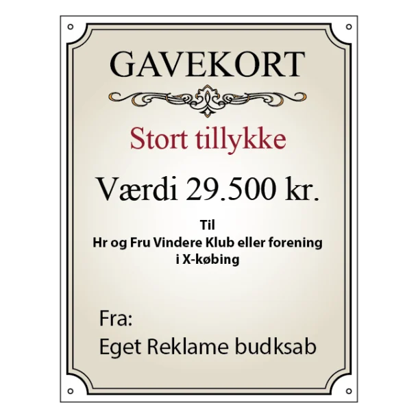 Stort Gavekort