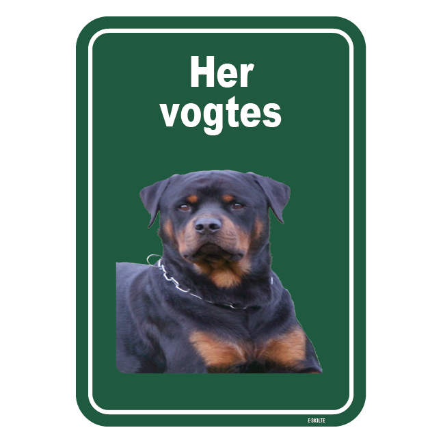 Her vogtes! Grøn skilt