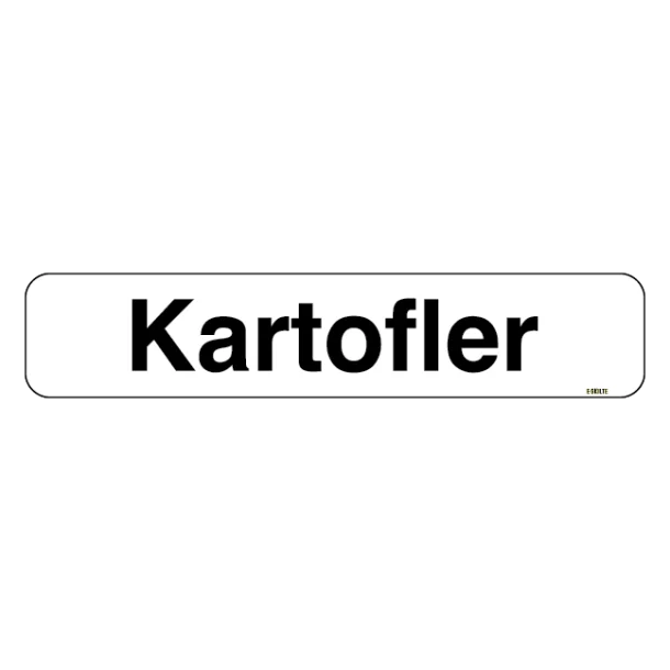 Kartofler skilt