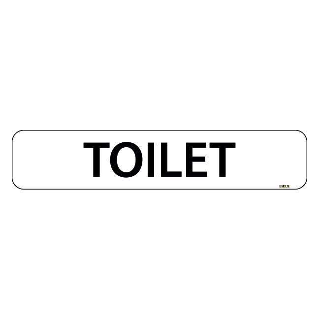 Toilet. Skilt