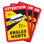 Blind vinkel til bus-klistermaerke (Angles Morts) sticker 3 stk.