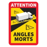 Blind vinkel til lastbil klistermærke (Angles Morts sticker)