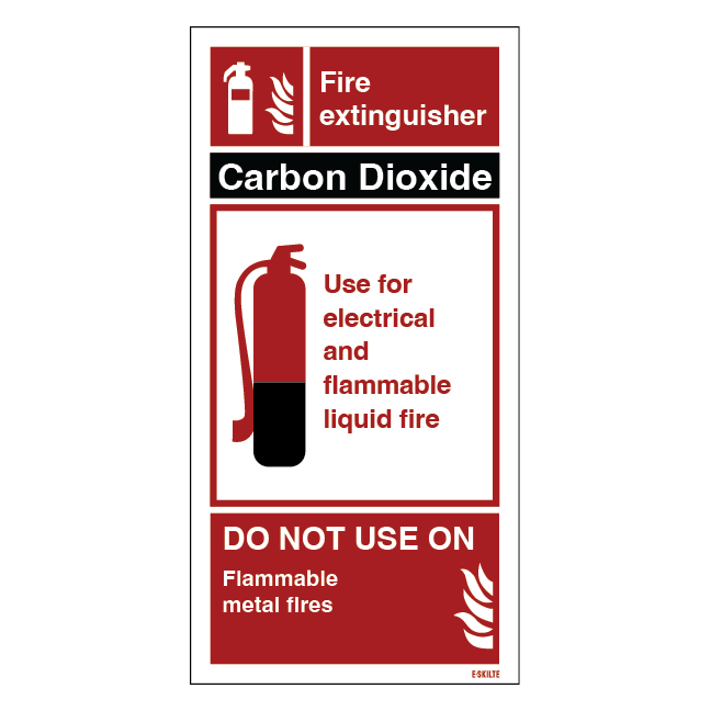Fire Extinguisher Carbon Dioxide : Brandskilt