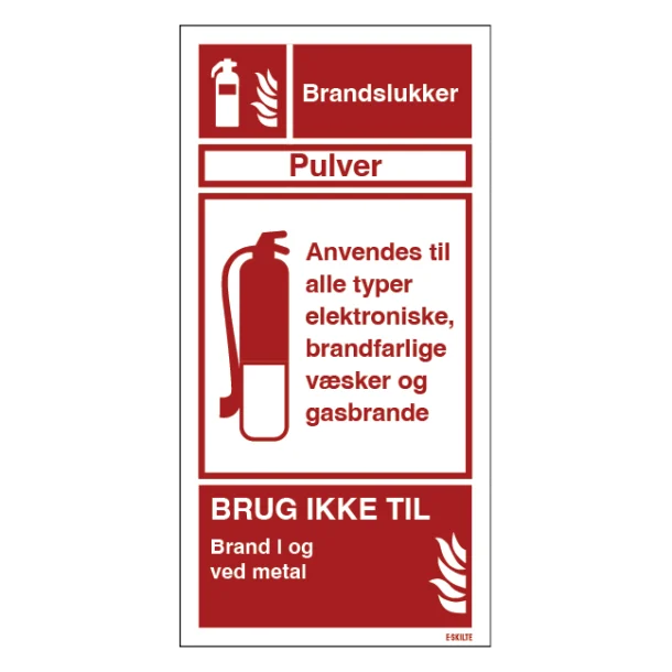 Fire Extinguisher Powder: Brandskilt