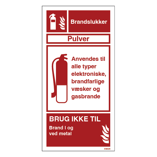 Fire Extinguisher Powder: Brandskilt