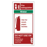 Fire Extinguisher Water: Brandskilt