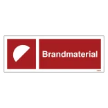 Brandmateriale. skilt