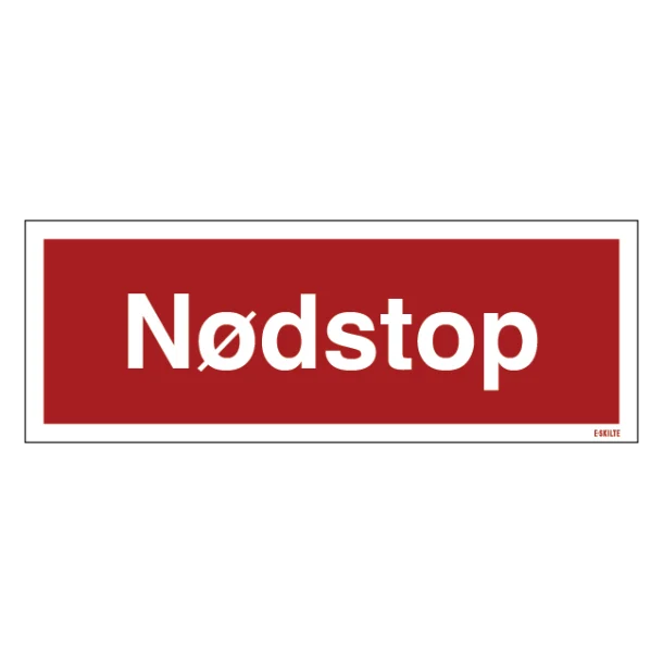 Nødstop Skilt