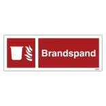 Brandspand. Brandskilt