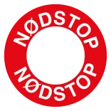 Nødstop skilt