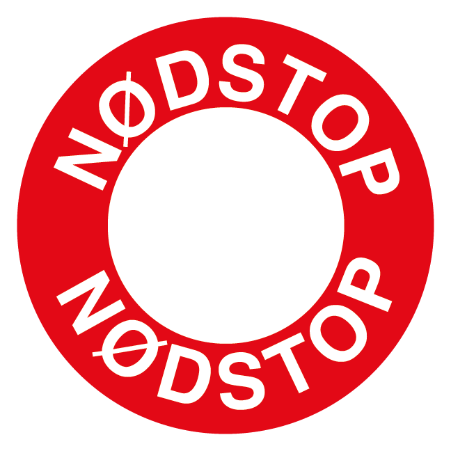 Nødstop skilt