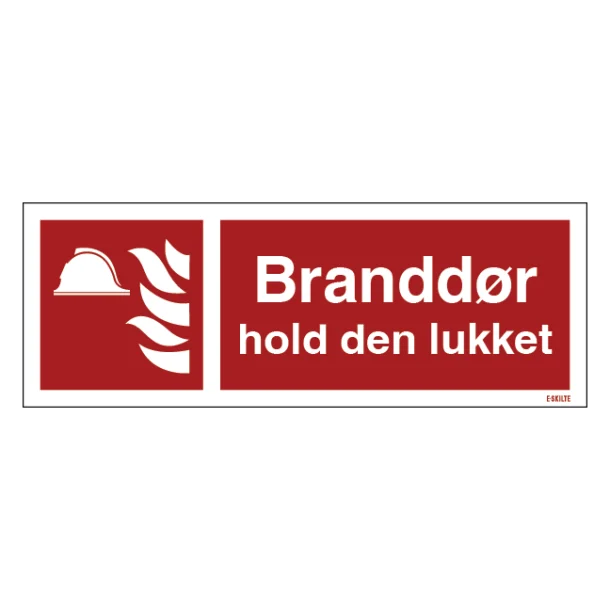 Branddør hold den lukket Brandskilt