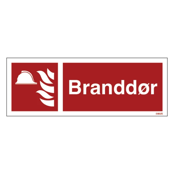 Branddør Brandskilt