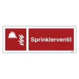 Sprinklerventil Brandskilt