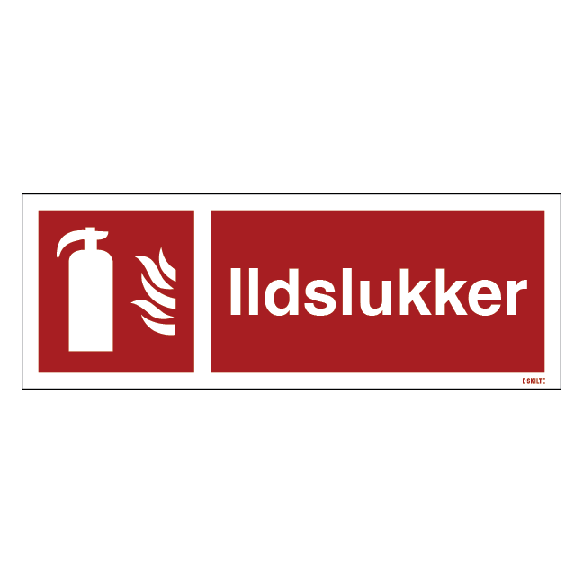Ildslukker Brandskilt