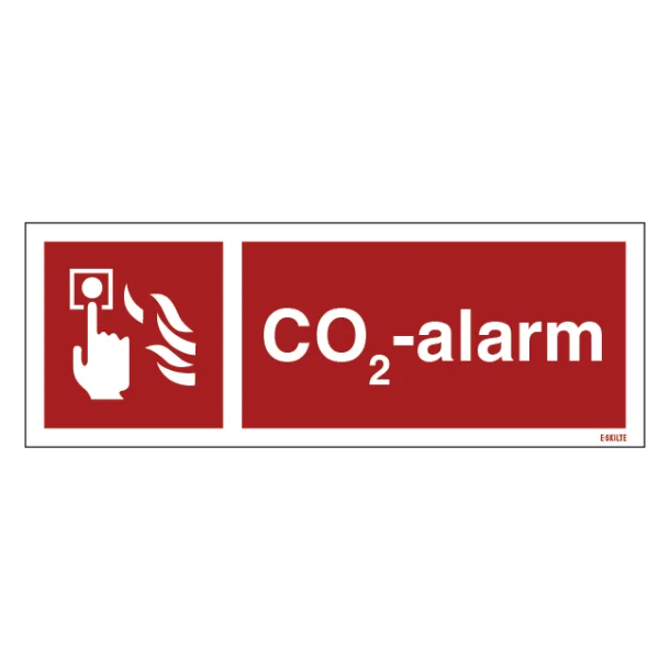 CO2-alarm Brandskilt