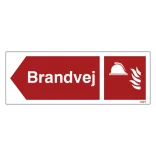 Brandvej til venstre Brandskilt