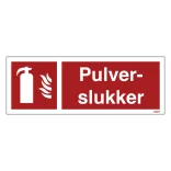 Pulverslukker Brandskilt