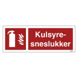 Kulsyrensneslukker Brandskilt