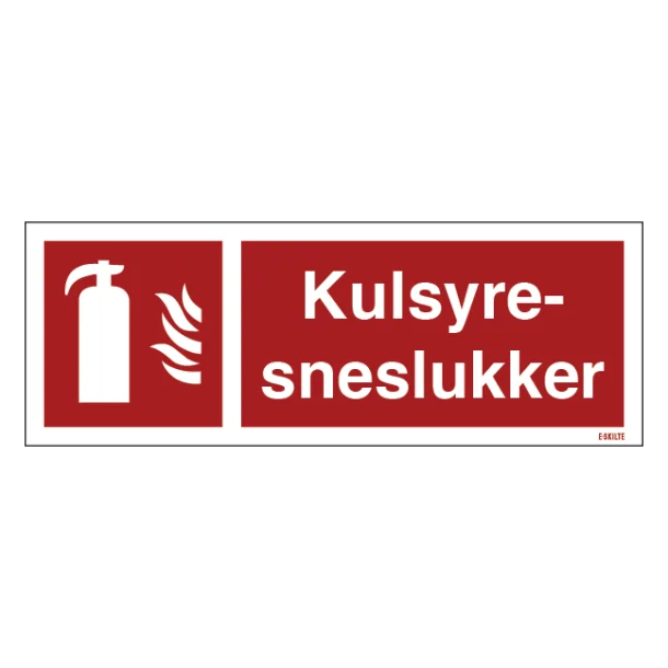 Kulsyrensneslukker Brandskilt