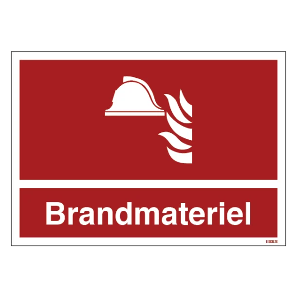 Brandmateriel Brandskilt