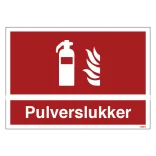 Pulverslukker Brandskilt