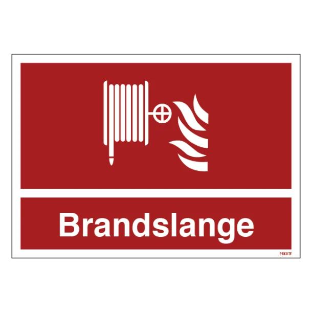 Brandslange Brandskilt