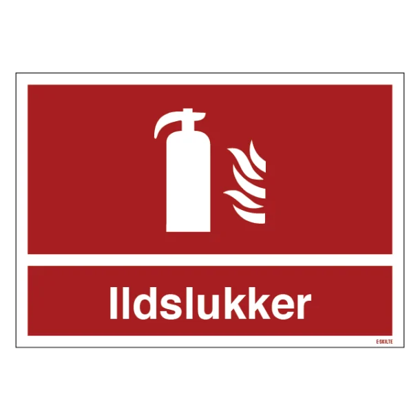 Ildslukker Brandskilt