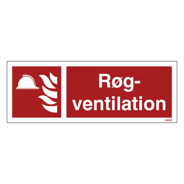 Røgventilation Brandskilt